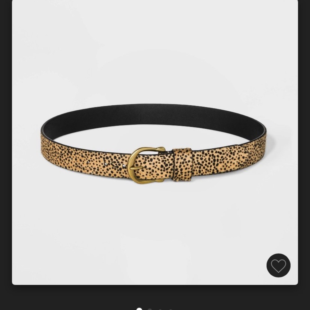 Leopard print belt